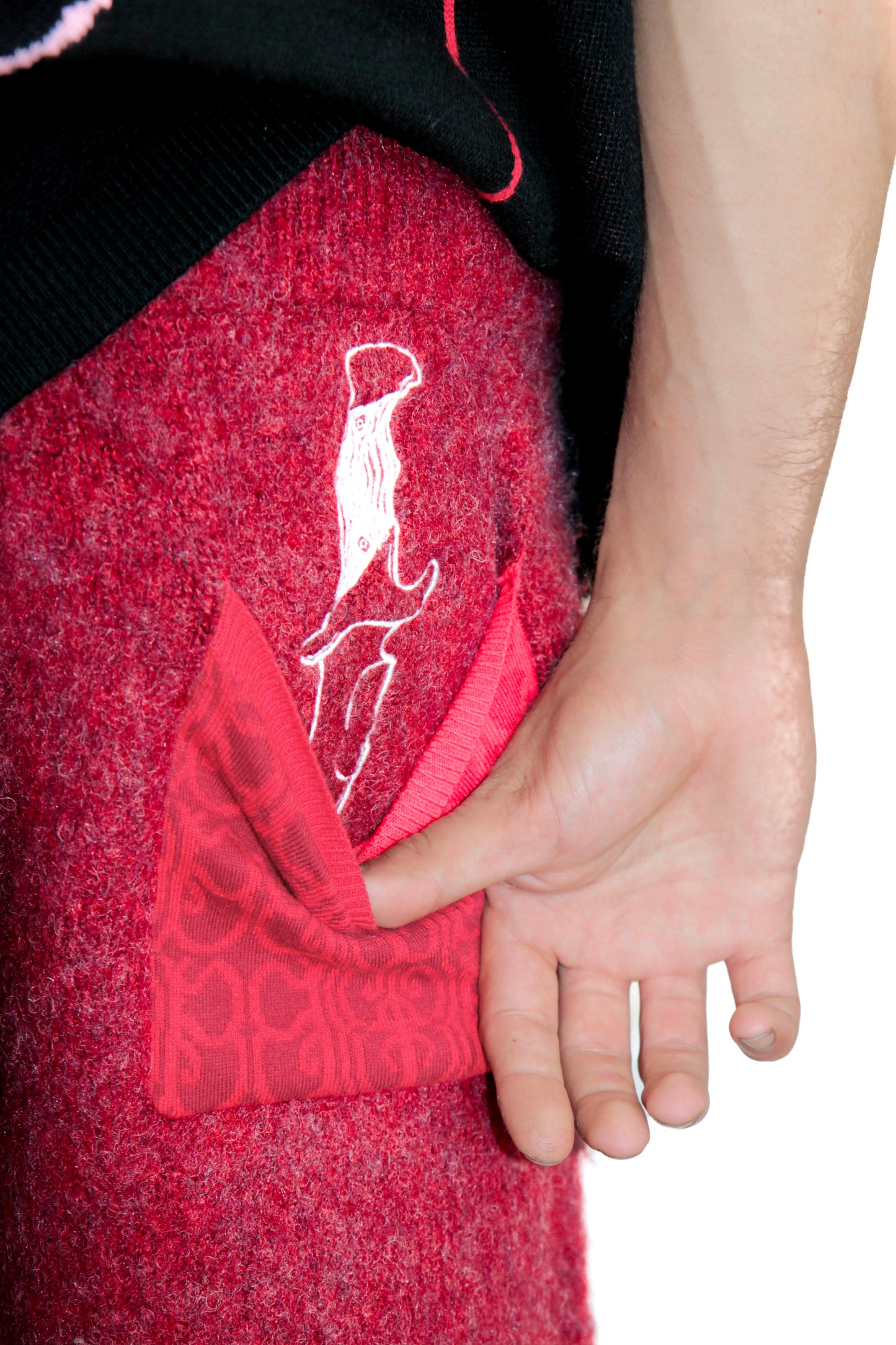 Short Mohair Rouge. BRAKO Couture.