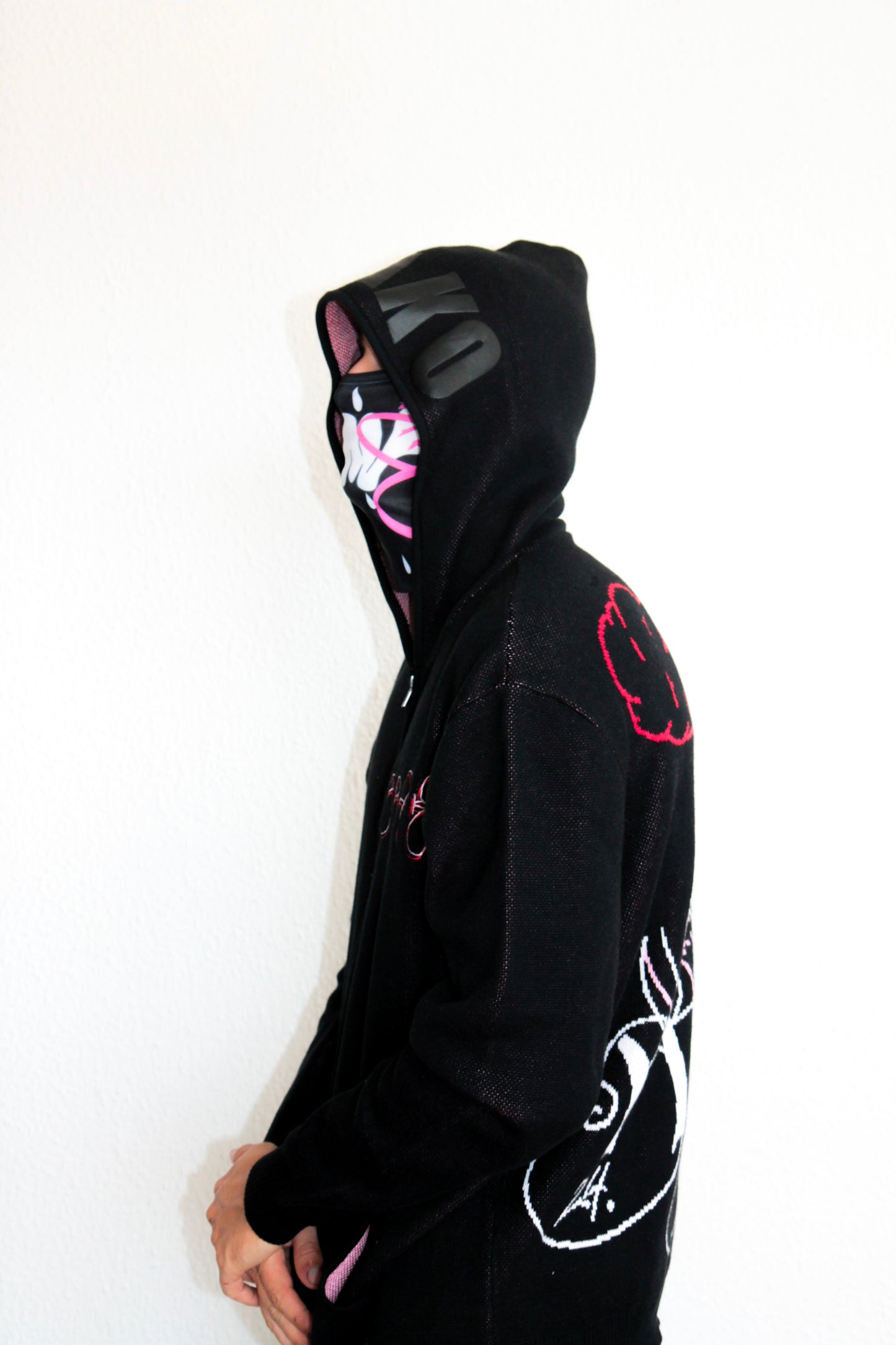 Zip sweat Noir Knitted. BRAKO couture.