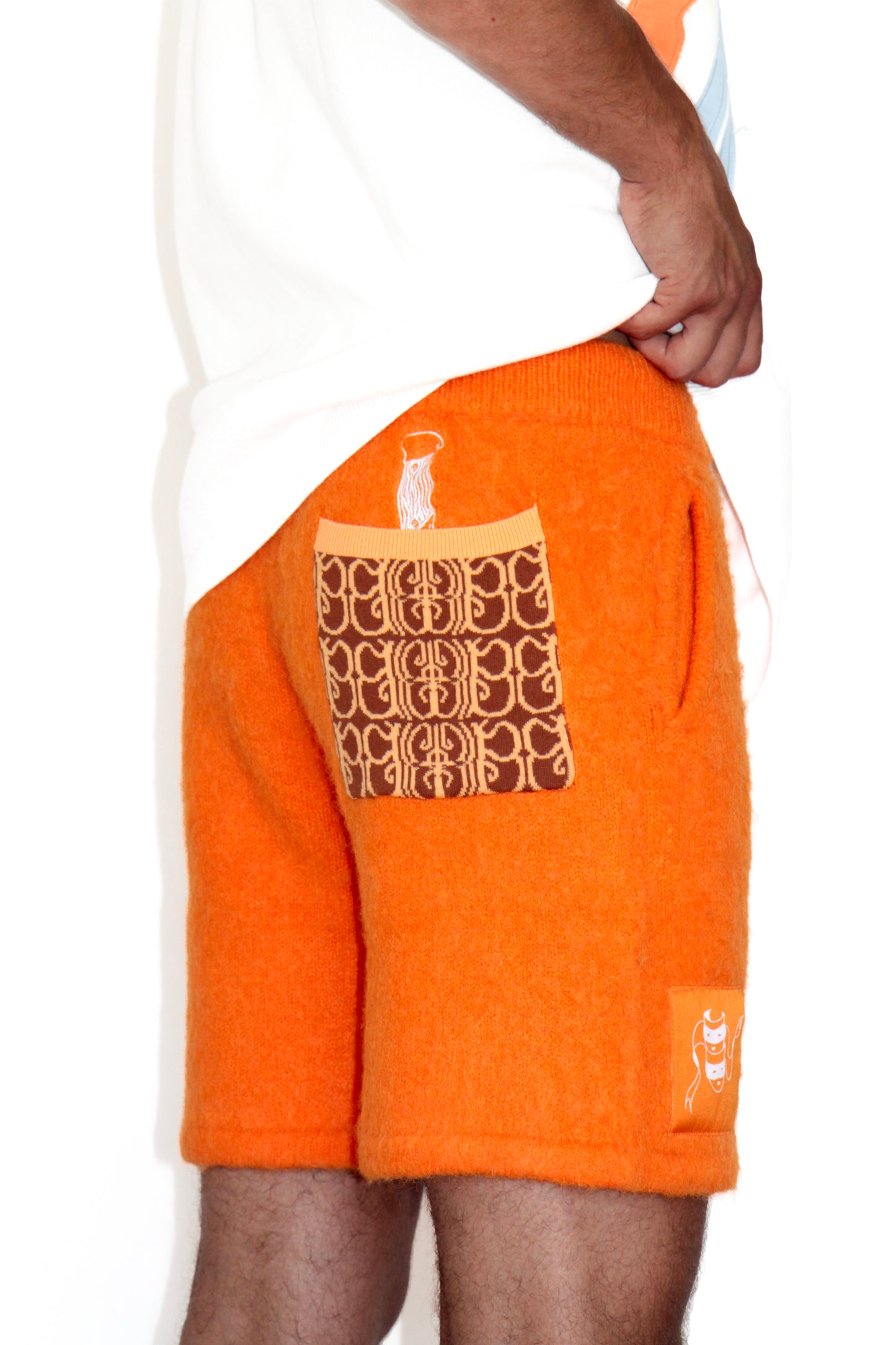 Short Mohair orange. BRAKO couture.