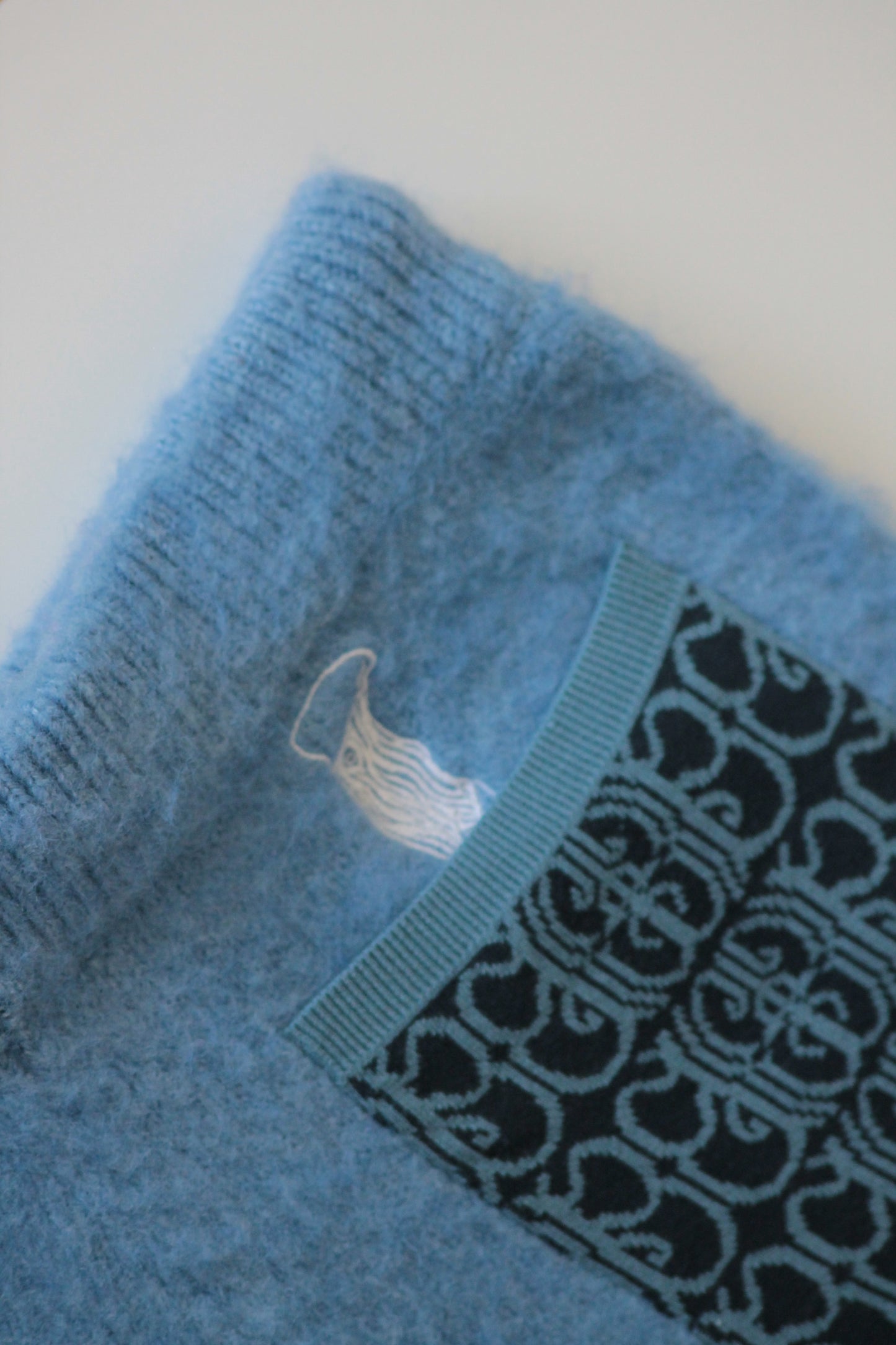 Short mohair Bleu. BRAKO Couture.
