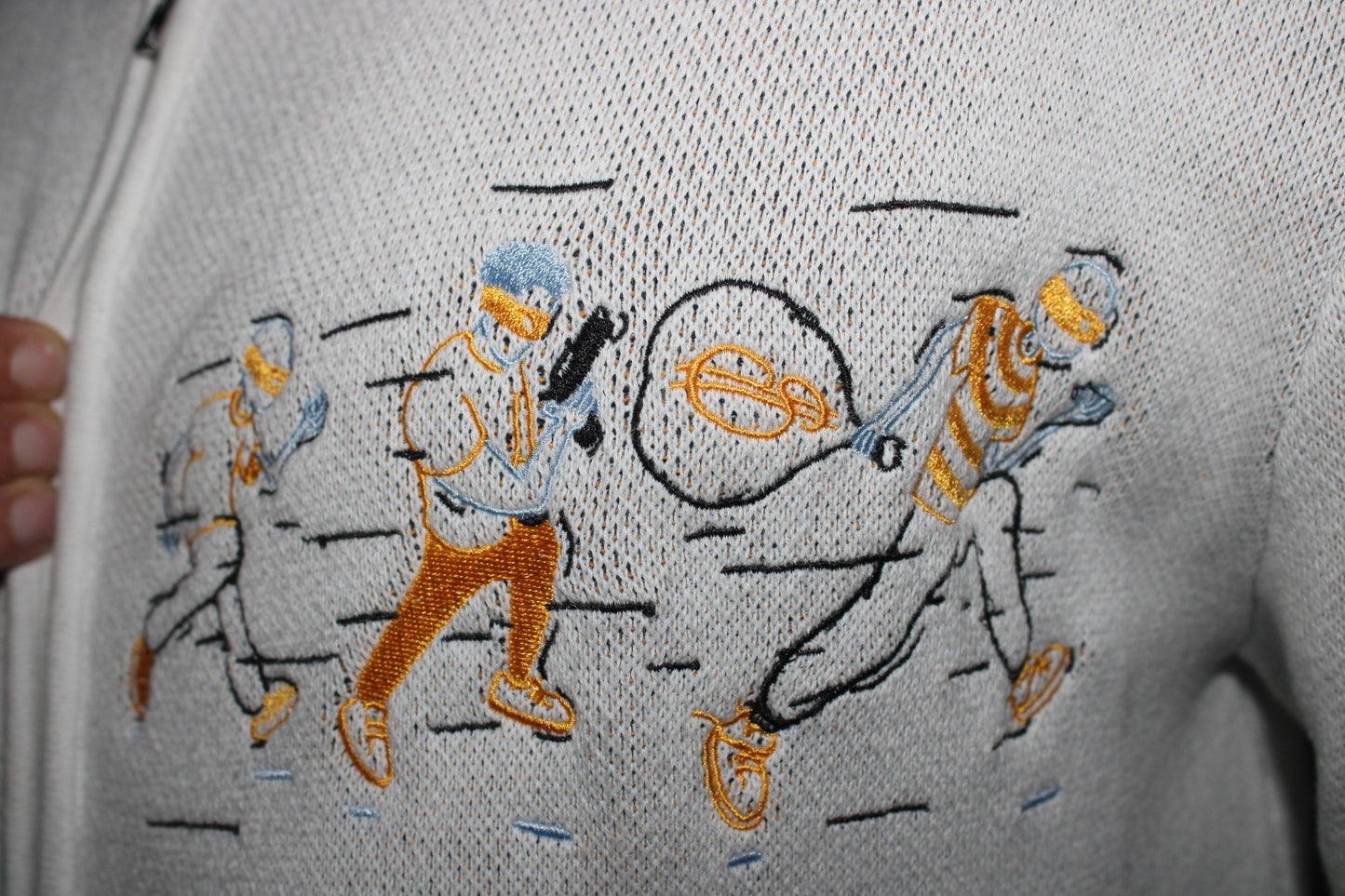 Zip sweat Blanc Knitted. BRAKO Couture.